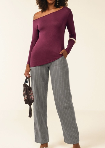 Look Blusa Feminina Marialicia 184463 + Calça Feminina Alfaiataria Marialicia 184478