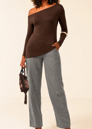 Look Blusa Feminina Marialicia 184463 + Calça Feminina Alfaiataria Marialicia 184478
