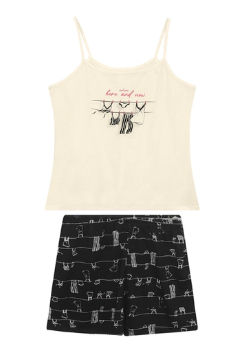 Pijama Feminino Curto Malwee 1000130660