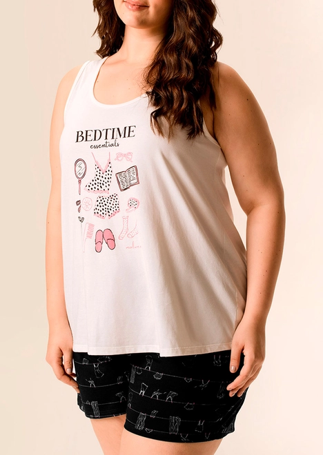 Pijama Feminino Curto Malwee 1000130759 Plus Size