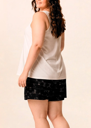 Pijama Feminino Curto Malwee 1000130759 Plus Size