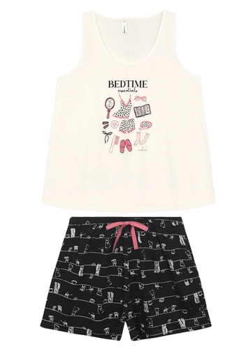 Pijama Feminino Curto Malwee 1000130759 Plus Size