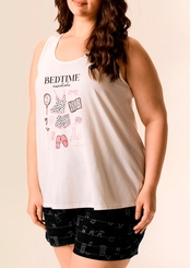 Pijama Feminino Curto Malwee 1000130759 Plus Size