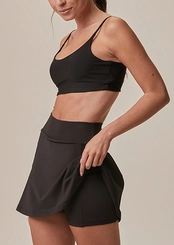 Look Top Feminino Regata Duplo Malwee 1000132785 + Shorts Saia Feminina Malwee 1000129322