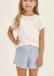Pijama Infantil Menina Curto Cor com Amor 2050232