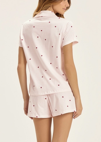 Pijama Feminino Curto com Abertura Cor com Amor 2011359