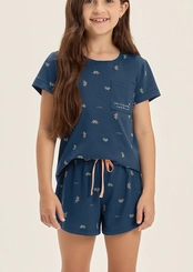 Pijama Infantil Menina Curto Cor com Amor 2050237
