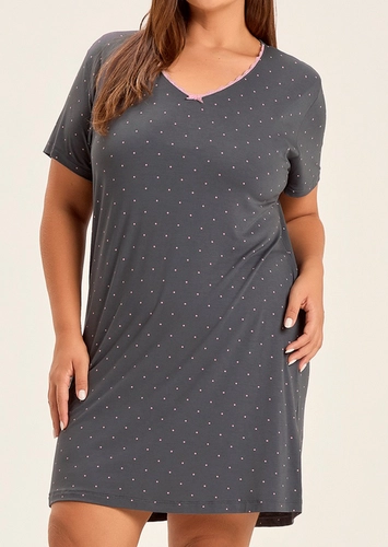 Camisola Feminina Curta Cor com Amor 2020113 Plus Size loading=