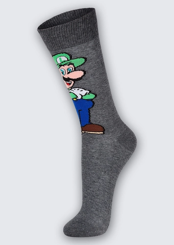Meia Infantil Cano Longo Mario e Luigi Lupo 16857-009 loading=