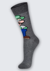 Meia Infantil Cano Longo Mario e Luigi Lupo 16857-009