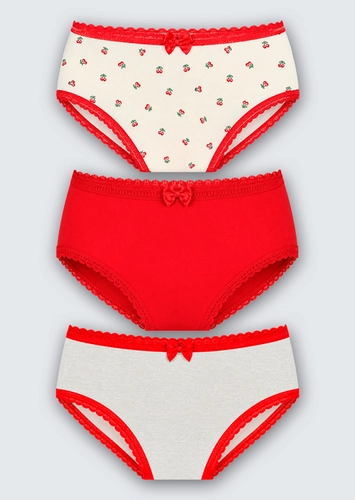 Kit com 3 Calcinhas Infantil Lobinha 18100-089