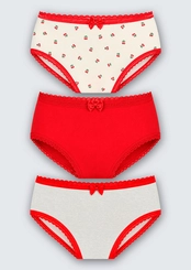 Kit com 3 Calcinhas Infantil Lobinha 18100-089