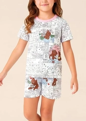 Pijama Infantil Menina Curto Malwee 1000139655