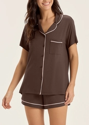 Pijama Feminino Curto com Abertura Cor com Amor 2011470