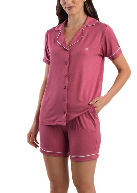Pijama Feminino Curto com Abertura Podiun 275054