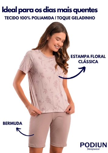 Pijama Feminino Curto Podiun 275017