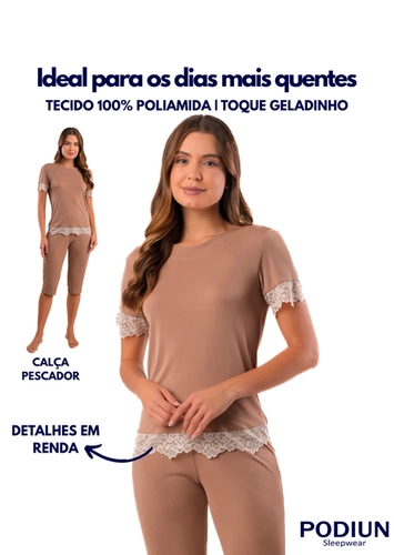 Pijama Feminino Curto Podiun 275024