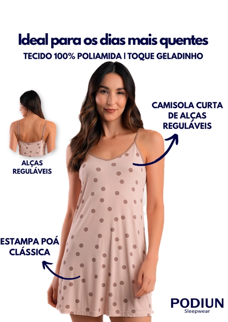 Camisola Feminina Curta Podiun 276025