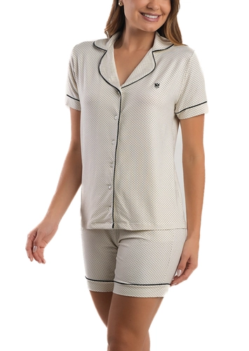 Pijama Feminino Curto com Abertura Podiun 275064