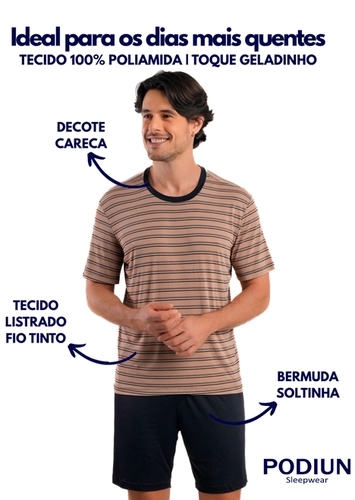 Pijama Masculino Curto Podiun 278016