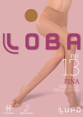 Meia Calça Fio 13 Descalça Dedos Livres Loba 5650-001