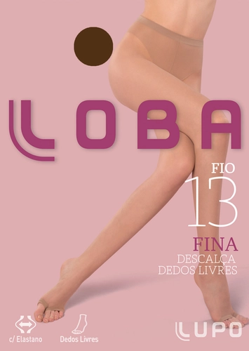 Meia Calça Fio 13 Descalça Dedos Livres Loba 5650-001