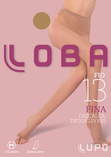 Meia Calça Fio 13 Descalça Dedos Livres Loba 5650-001