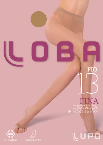 Meia Calça Fio 13 Descalça Dedos Livres Loba 5650-001