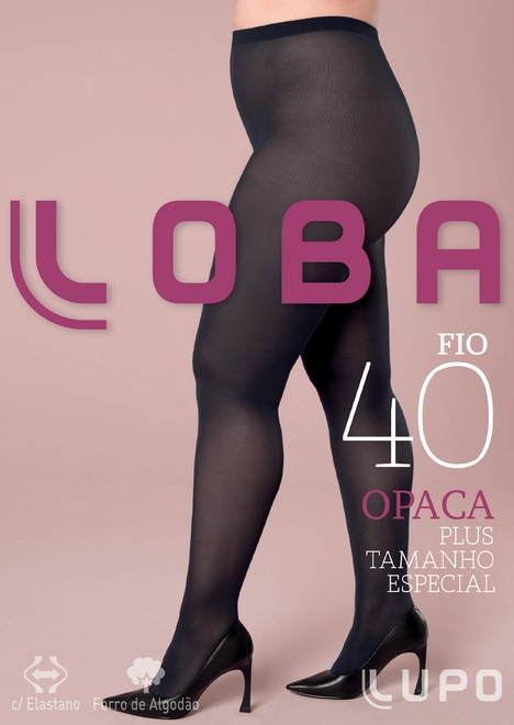Meia Calça Fio 40 Opaca Plus Size Loba 5837-001